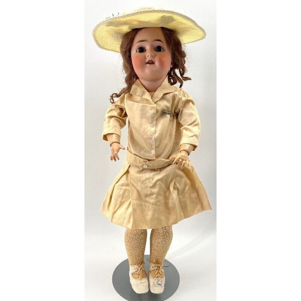 Antique 1909 S&H 1909 Bisque Head Doll 19.5" Open Mouth Compo Body Germany